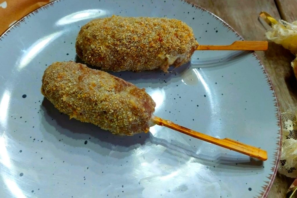 Corn dog in friggitrice ad aria